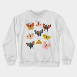 Retro Butterflies Crewneck Sweatshirt